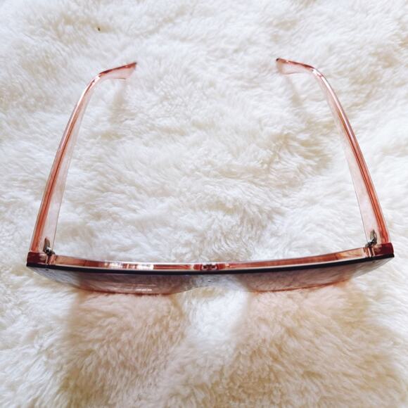 Greta Clear Pink Oversized Statement Sunglasses - Picture 5 of 9